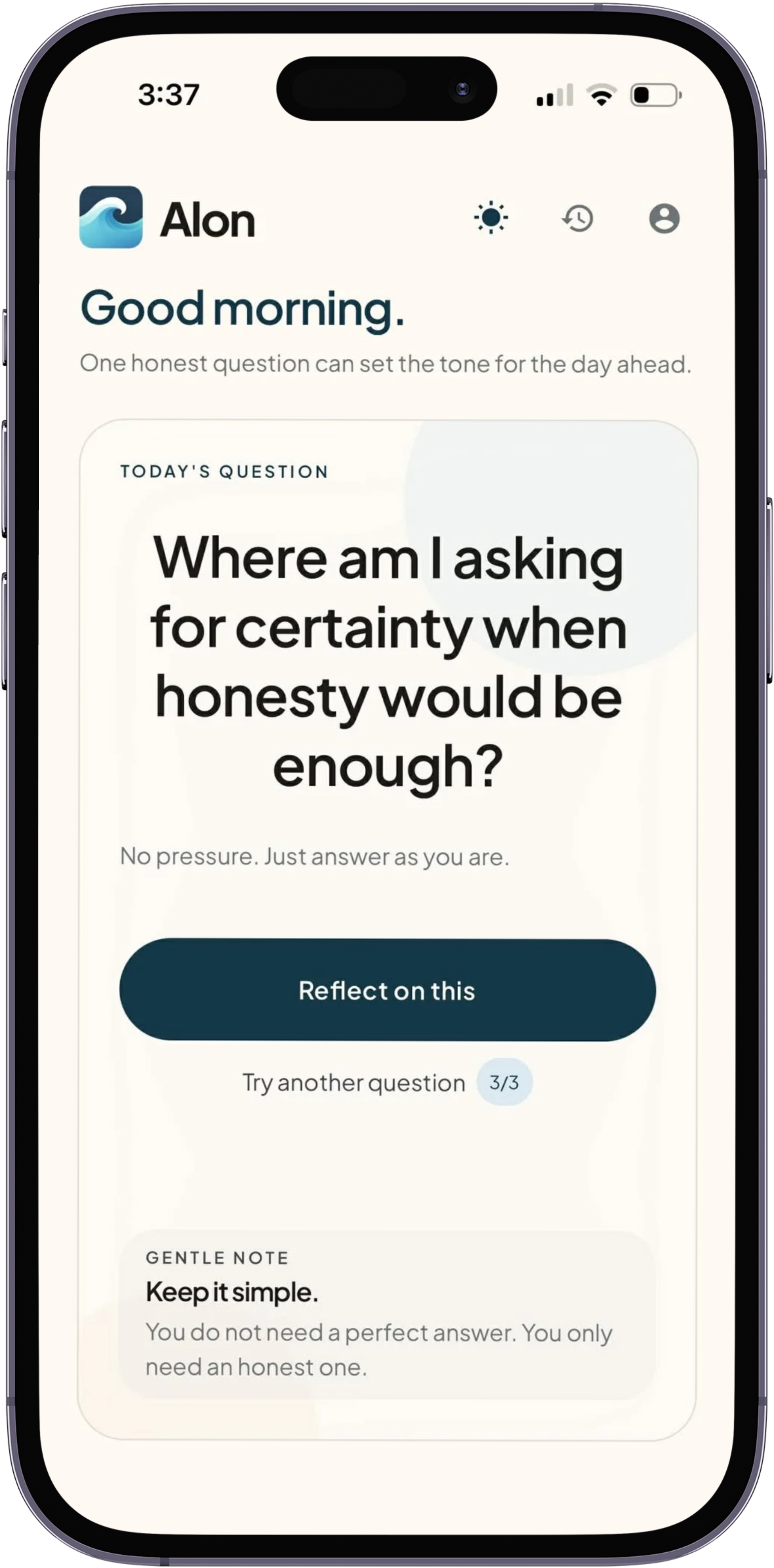 Meet the question with focus
